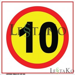 Speed ​​Label 10 Km / h