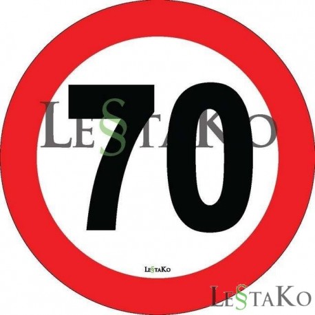 Hitrostna nalepka 80 Km/h 15 x15 cm
