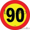 Hitrostna nalepka 70 Km/h 15 x15 cm Hitrostna nalepka 70 Km/h 15 x15 cm