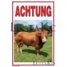 🐂 ACHTUNG BIK – opozorilna tabla velikosti 17 x 27 cm 🐂 ACHTUNG BIK – opozorilna tabla velikosti 17 x 27 cm