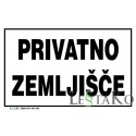 Privatno zemljišče 40x25cm tabla