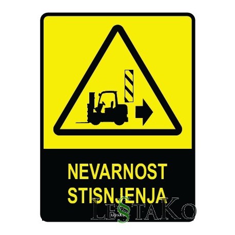 Nevarnost stisnjenja 30x40cm TABLA