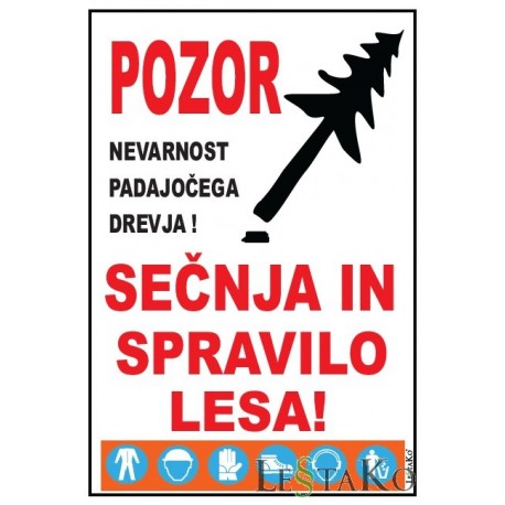 Pozor sečnja in spravilo 