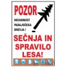 Pozor sečnja in spravilo 