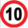 Speed Label 10 Km / h 15X15 cm