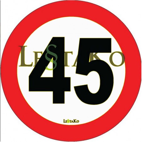 Speed Label 45 Km / h 15X15 cm