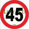 Speed Label 45 Km / h 15X15 cm