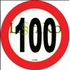 Hitrostna nalepka 100 Km/h 15 x15 cm