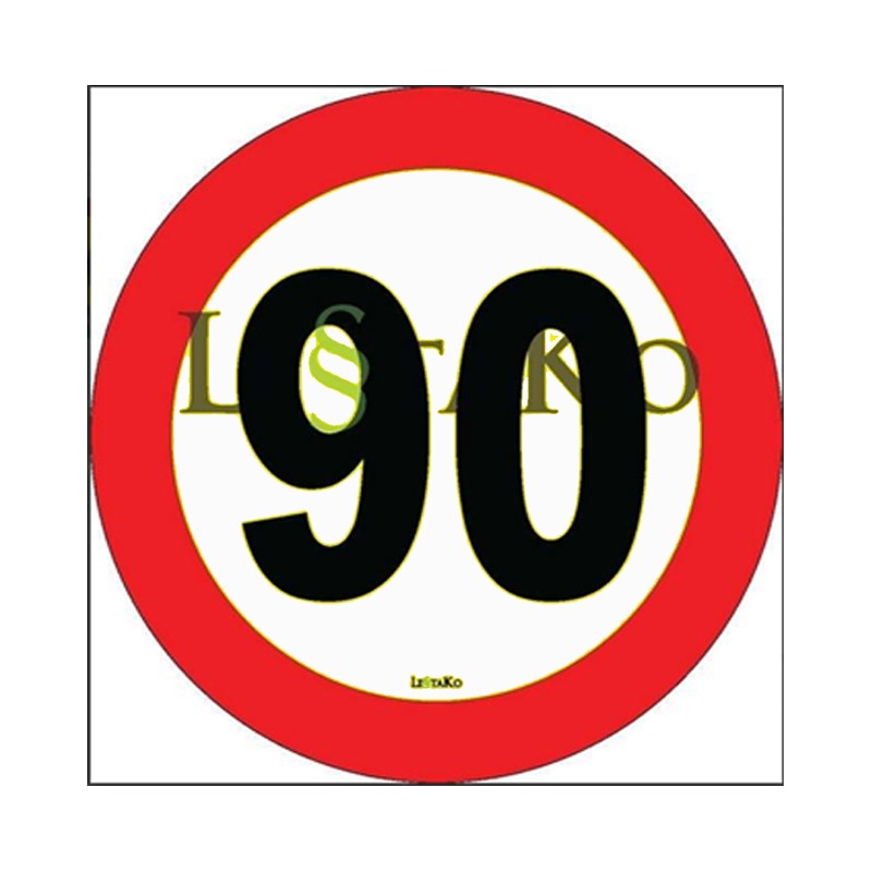 Hitrostna nalepka 90 Km/h 15 x15 cm