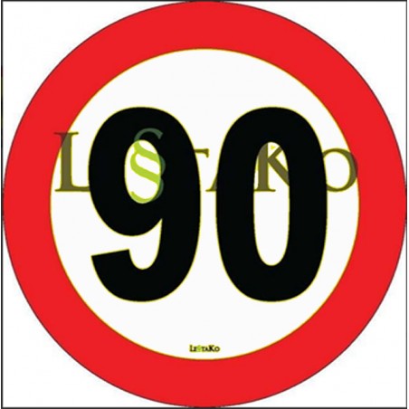 Hitrostna nalepka 90 Km/h 15 x15 cm