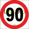 Hitrostna nalepka 90 Km/h 15 x15 cm