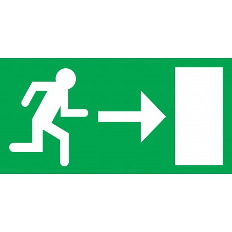 Izhod v sili nalepke 30cm x 15cm