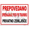 🚫 Opozorilna tabla »Prepovedano sprehajanje psov« (40x30 cm)