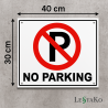 🚗 Prepovedano parkiranje – SAMO ZNAK 40x30 cm