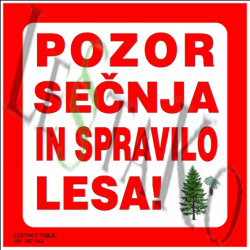 🪓 Opozorilna tabla POZOR...