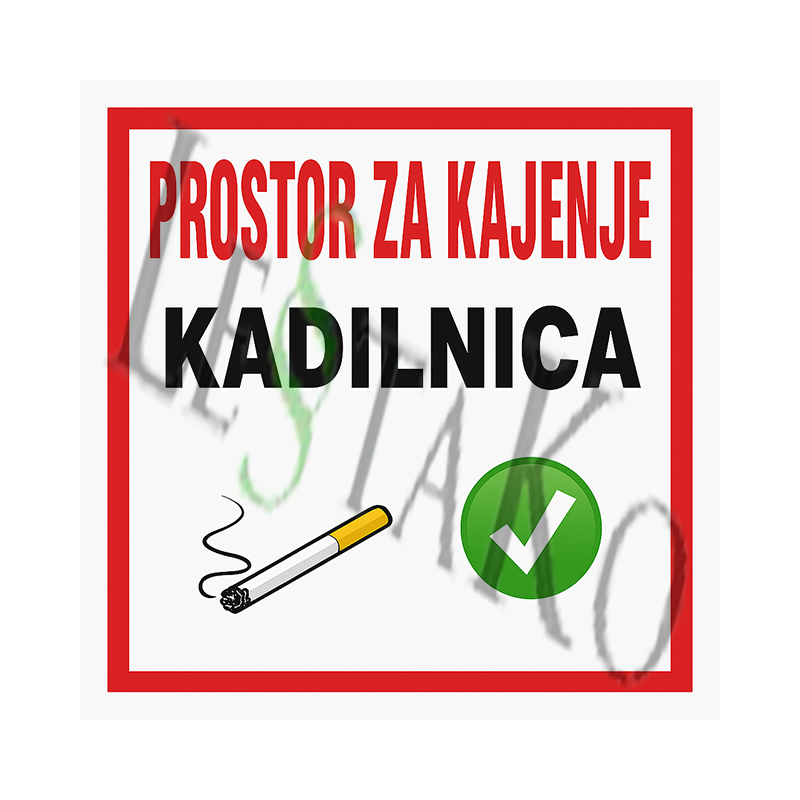 prostor za kadilce nalepka