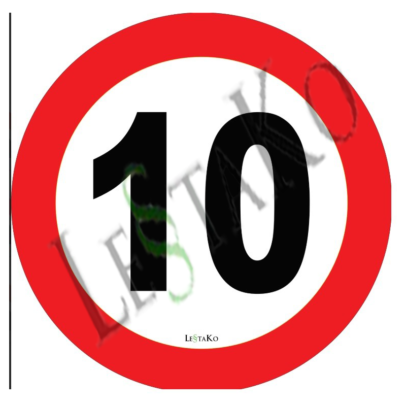 🛑 SPEED LIMIT 10 KM/H – 30x30 cm