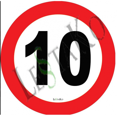 🛑 SPEED LIMIT 10 KM/H – 30x30 cm