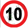 🛑 SPEED LIMIT 10 KM/H – 30x30 cm